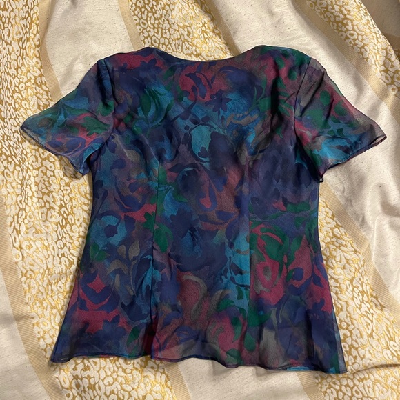 Vintage 80s/90s Jewel Tone R&M Richards Top - Picture 5 of 5